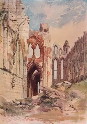 Interieur van Whitby Abbey, c1915