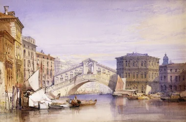 De Rialto vanaf het Grote Kanaal, 1852
