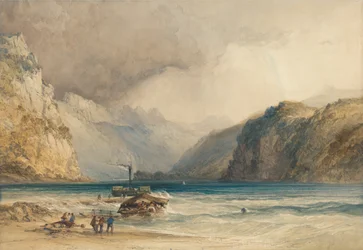 Walenstadt, vanaf Weesen, Zwitserland
