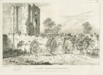 Croxden Abbey: gravure
