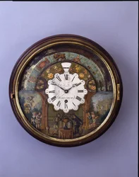 Wijzerplaat klok, eind 19e eeuw, wijzerplaat ca. 1770