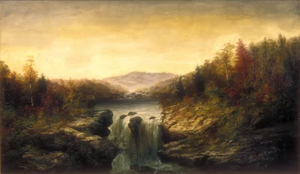 Landschap met waterval