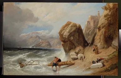 Kustscène bij Genua, 1846