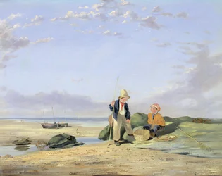 Figuren op een strand