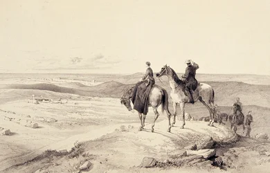 Florence Nightingale en Mr. Bracebridge op Cathcarts Hill met uitzicht op Sebastopol