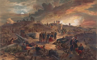 Interieur van de Malakoff met de resten van de ronde toren