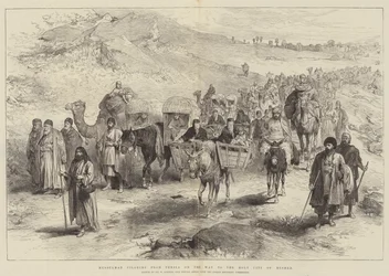 Mussulman Pelgrims uit Perzië op weg naar de Heilige Stad Meshed