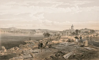 Sebastopol vanaf de achterkant van Fort Nicholas, kijkend naar het zuiden