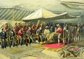 Het Terugkeerbezoek van de Onderkoning aan de Maharadja van Kasjmir, 1863