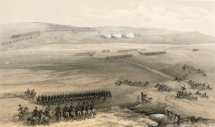 De cavalerieaffaire van de hoogten van Bulganak - het eerste kanon, 19 september 1854