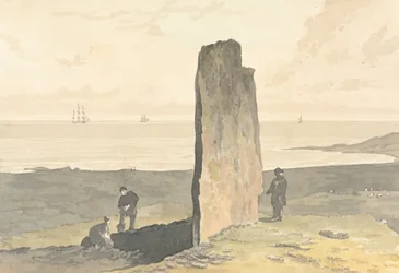 Druidische Steen bij Strather, nabij Barvas, Isle of Lewis