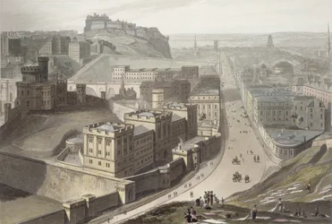 Edinburgh, vanaf Calton Hill, uit 