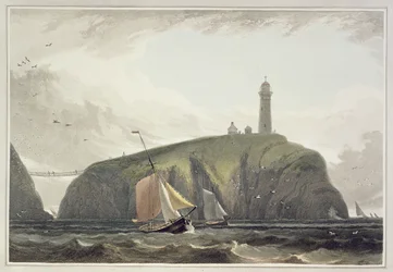 Vuurtoren op de South Stack, Holyhead, uit 