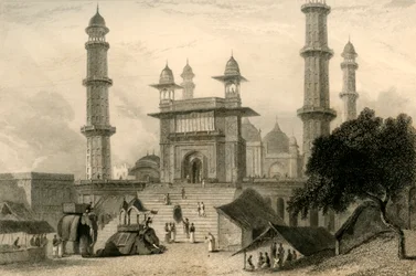 Moskee in Mathura, 1835