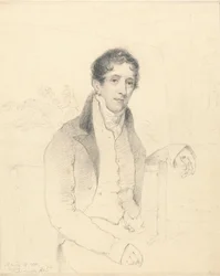Portret van een sportieve kunstenaar, mogelijk W. B. Daniell