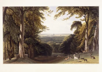 Windsor Kasteel vanuit het Hertenkamp, c.1827-1829