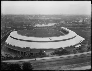 Luchtfoto van de Polo Grounds, 3 juli 1914
