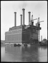 Sherman Creek elektriciteitscentrale, W. 201st Street, Inwood, New York City, juni 1916