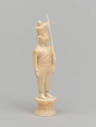 Witte pion, schaakstuk, India, circa 1820