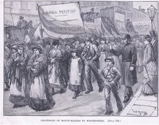 Processie van de lucifersmakers naar Westminster 1871 AD