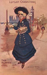 Londense karakters: het bloemenmeisje
