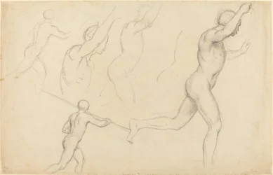 Studies van rennende mannen