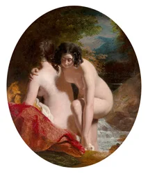 Badende vrouwen (olieverf op paneel)