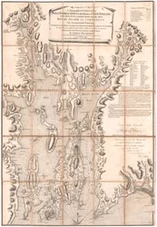 Een topografische kaart van Rhode Island door Blaskewitz