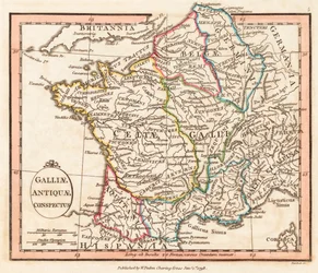 Oud Gallië. Kaart.