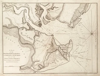 Plan van Charlestown, South Carolina