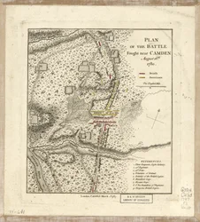 Plan van de Slag bij Camden, 16 Augustus