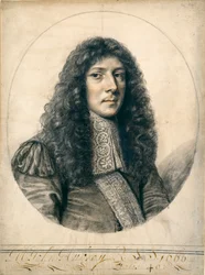 Portret van John Aubrey, 1666