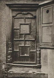 Deur, Looe Street, Plymouth (zw/w foto)
