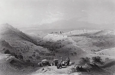 De Olijfberg en Jeruzalem, vanuit het noordoosten