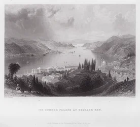 Het Zomerpaleis bij Beglier-Bey (gravure)