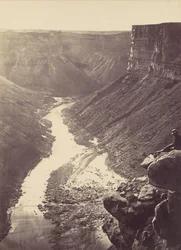 Grand Canyon, Colorado River, nabij Paria Creek, kijkend naar het westen, 1872