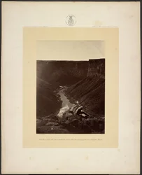 Grand Cañon van de Colorado River, monding van Kanab Wash, westwaarts kijkend