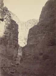 Kalkstenen muren, Kanab Wash, Colorado River, 1872