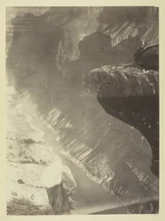 Uitzicht naar het zuiden in de Grand Cañon, Colorado River, Sheavwitz Crossing
