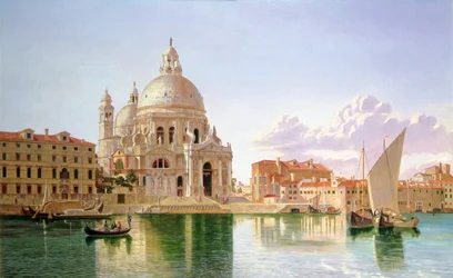 Een uitzicht op Santa Maria Della Salute, Venetië