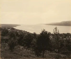 Seneca Lake en Watkins Glen, voor de Lehigh Valley Railroad