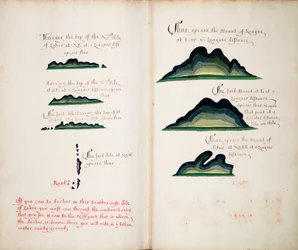 Uitzichten van Isla Lobos en bergen