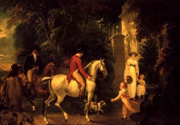 De terugkeer van de hertog van Hamilton van het jagen