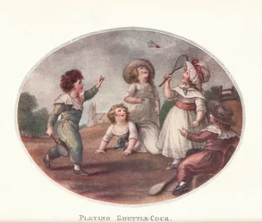 Spelen met een pluimbal, 1906