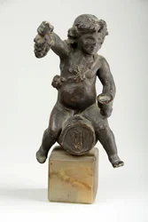 Cherub op een Wijnvat
