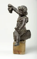 Cherub op een Wijnvat