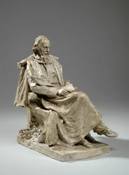 Maquette voor Alfred, Lord Tennyson zittend aan Trinity College, Cambridge, c.1909