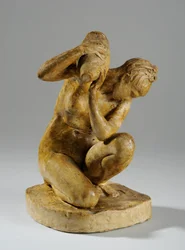 Maquette voor een Beeldje van een Vrouw die zich Wast