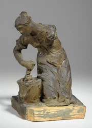 Maquette voor een figuur van een wasvrouw