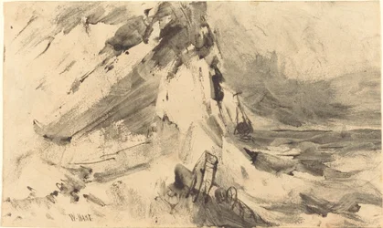 Scheepswrak in Storm